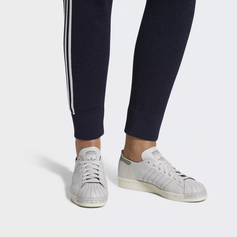 Adidas Superstar 80s Decon Tenis Grises Para Mujer (MX-83477)